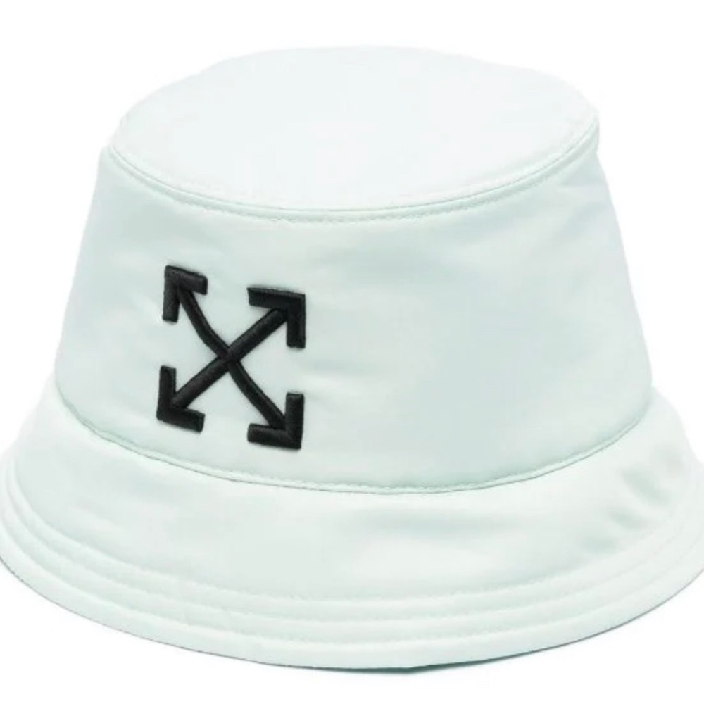 Off-White Mint Embroidered Arrow Bucket Hat
